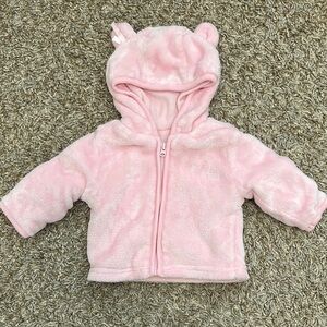 Adorable Pink Fleece Baby Jacket with Ears